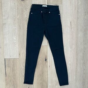 Madewell 9” mid-rise black skinny jeans, size 28t